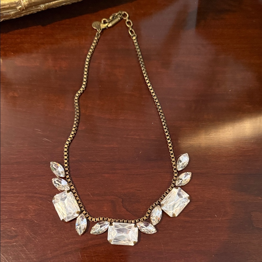Loren Hope Gold Necklace with Clear Crystals